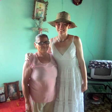 Me with my first host mother in Panama